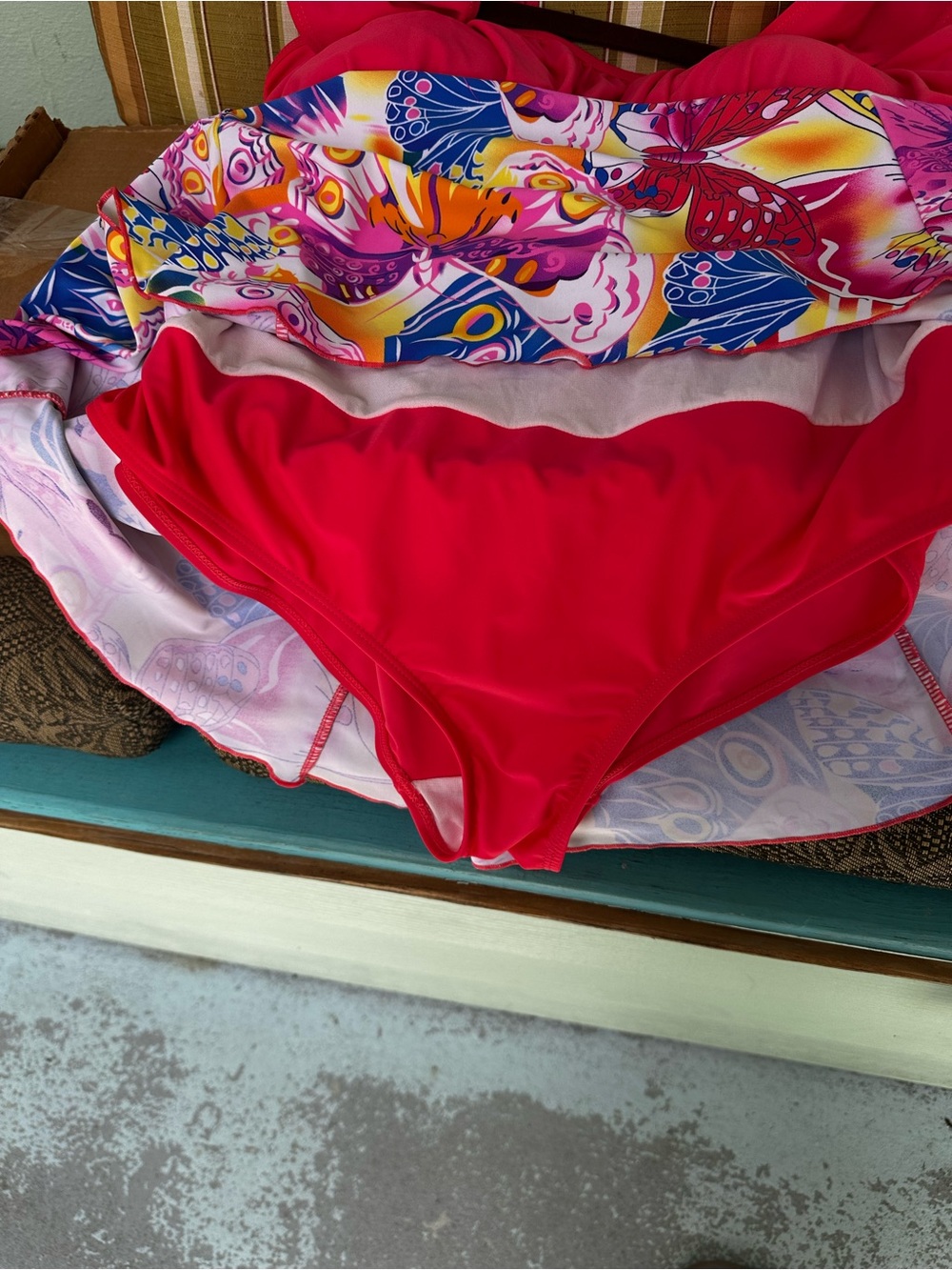 Red Tank-Style Top Floral Print Summer Dress - Picture 5 of 7